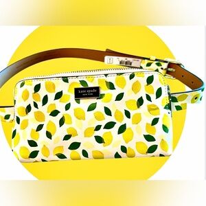 kate spade NWT Belt/bag Leather Lemons & Limes Sz S/M 29 to 35” waist